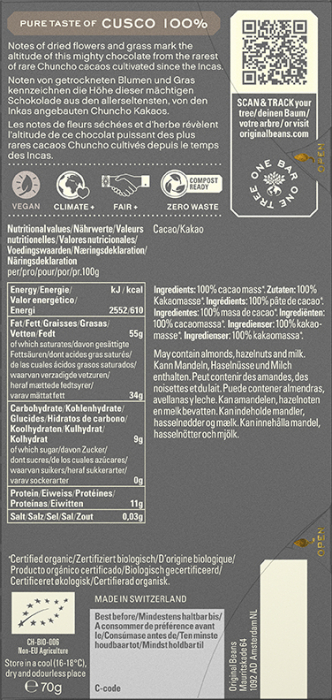 Ciocolata Vegana Organica Neagra Cusco 100% - Origine Peru [2]