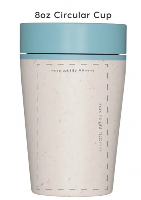 Circular & Co Pahar refolosibil ecologic - crem & verde 8oz [8]