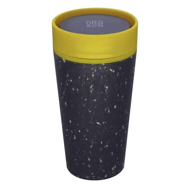 Circular & Co Pahar refolosibil ecologic - negru & galben 12oz [11]