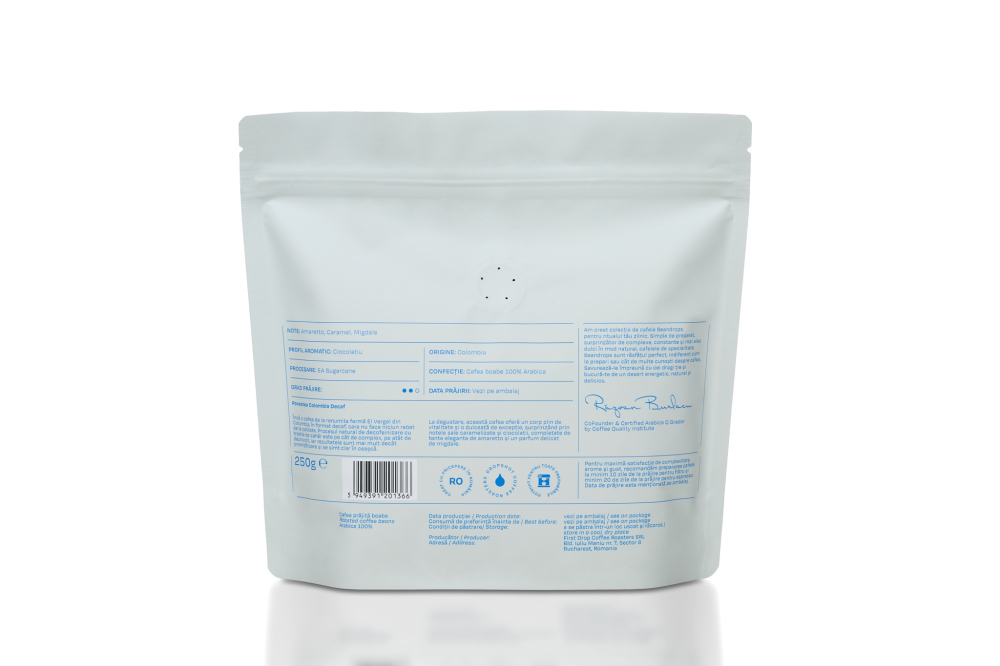 Columbia Decofeinizata Sugarcane 250g - Cafea de specialitate BEANDROPS [2]