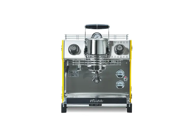 Dalla Corte Espressor premium pentru acasa cu pompa rotativa, control al debitului si profilare avansata a extractiei pentru precizie si consistenta D58 - Galben [2]