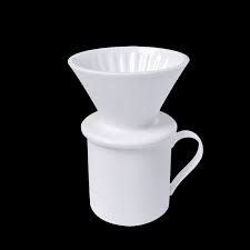 Dripper Ceramica "Crystal Eye" Alb cu suport Timemore [2]