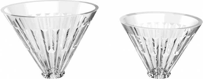 Dripper sticla optica cu suport metalic argintiu  "Crystal Eye" Timemore [2]