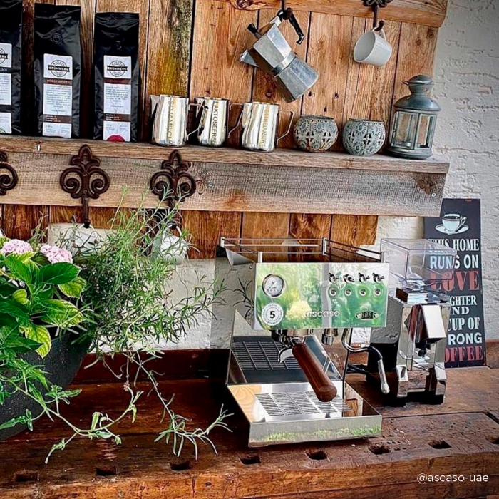 RESIGILAT Ascaso Espressor Uno Pid Versatil Pompa vibranta - Alb cu Lemn [10]