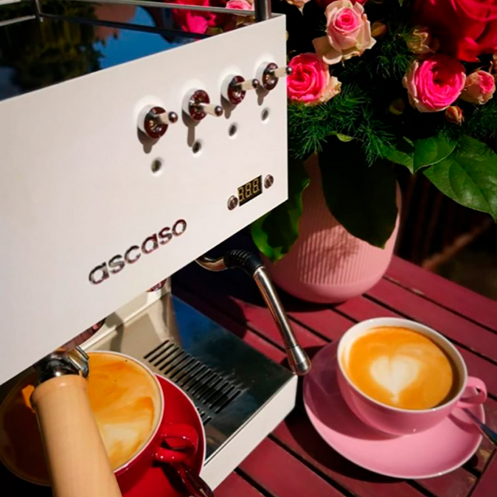 RESIGILAT Ascaso Espressor Uno Pid Versatil Pompa vibranta - Alb cu Lemn [9]