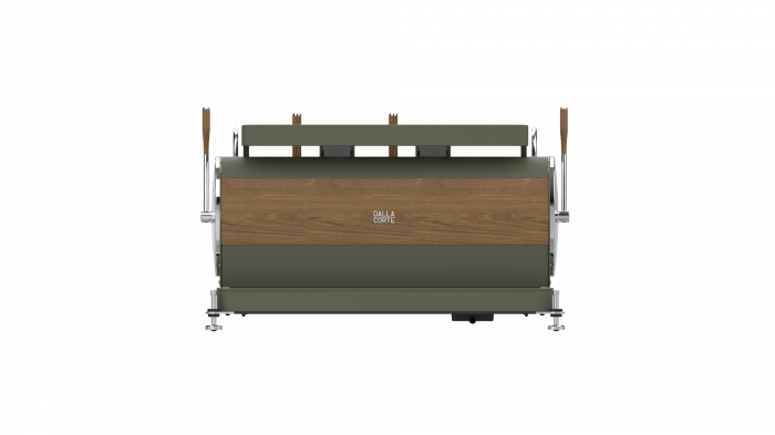Dalla Corte Espressor Zero Barista 2 Grupuri - Olive Green cu Lemn [2]