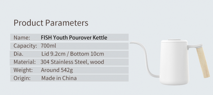 Fierbator Pour Over Youth 700ml - Alb [11]