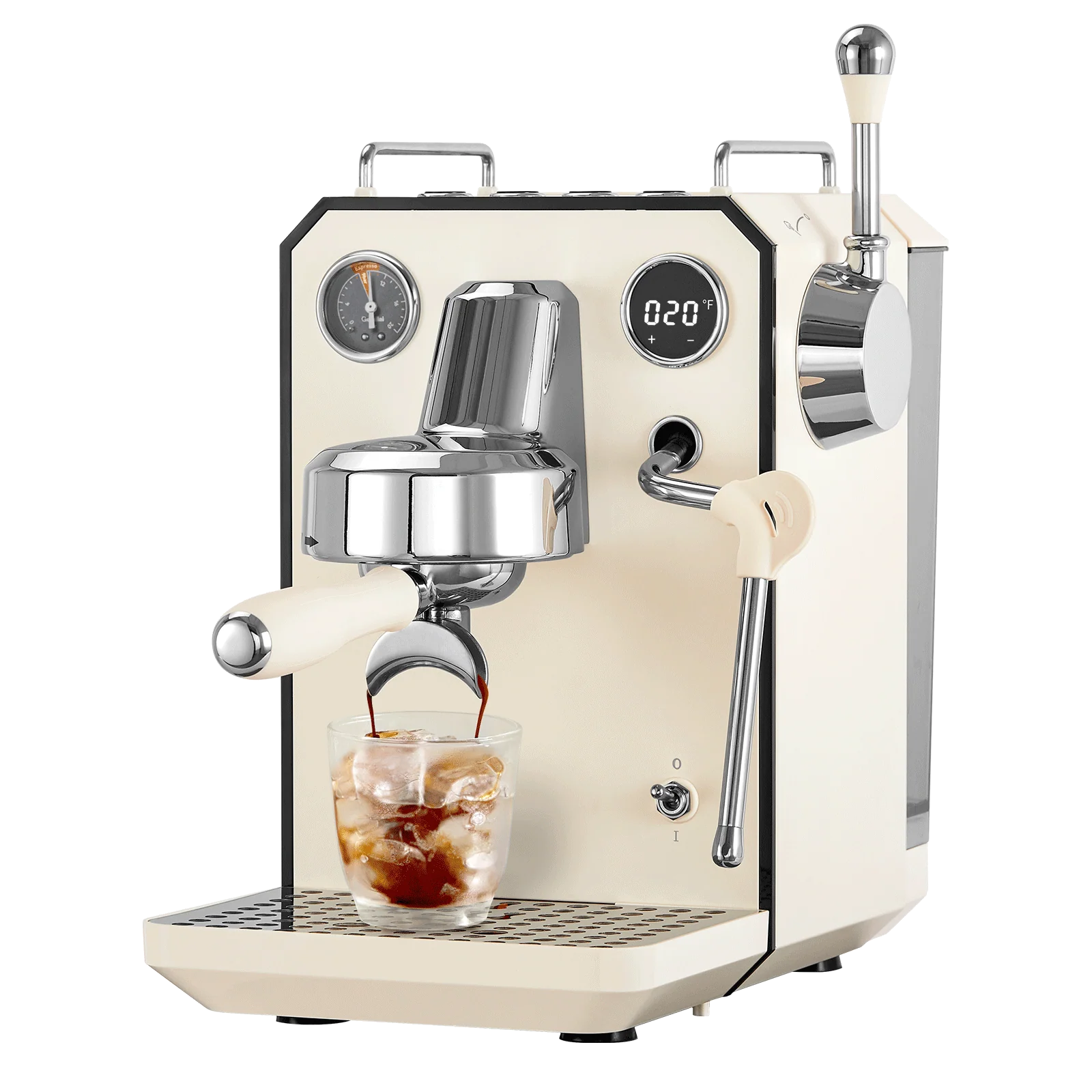 Pachet Home Barista Gemilai: Espressor Gemilai Owl G3006 - Rasnita Gemilai G9015A- Ivory White [2]