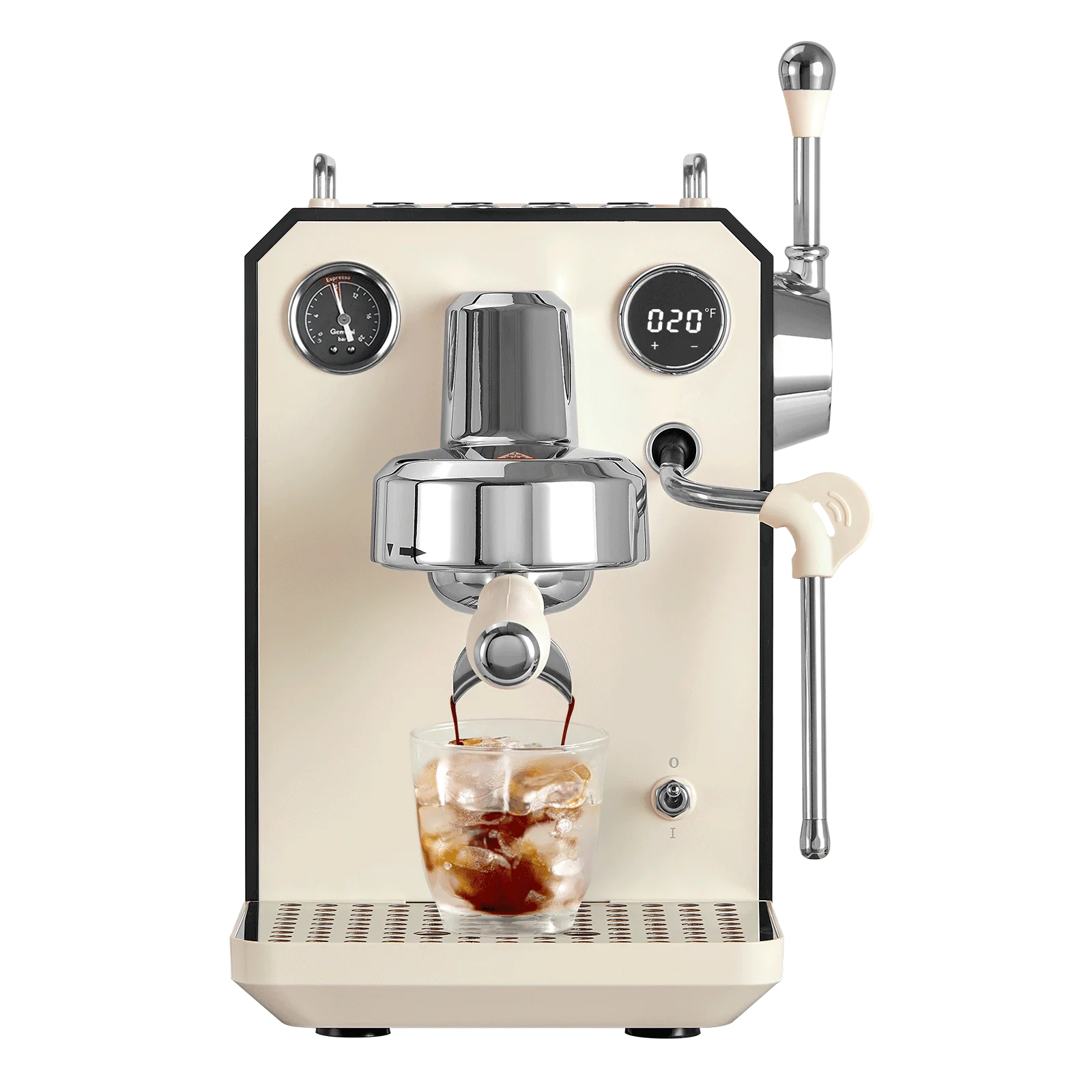 Pachet Home Barista Gemilai: Espressor Gemilai Owl G3006 - Rasnita Gemilai G9015A- Ivory White [3]