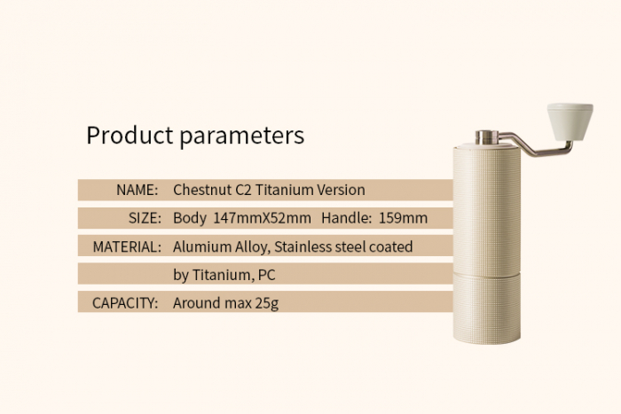 Timemore Rasnita manuala Chestnut C2 - Gold [11]