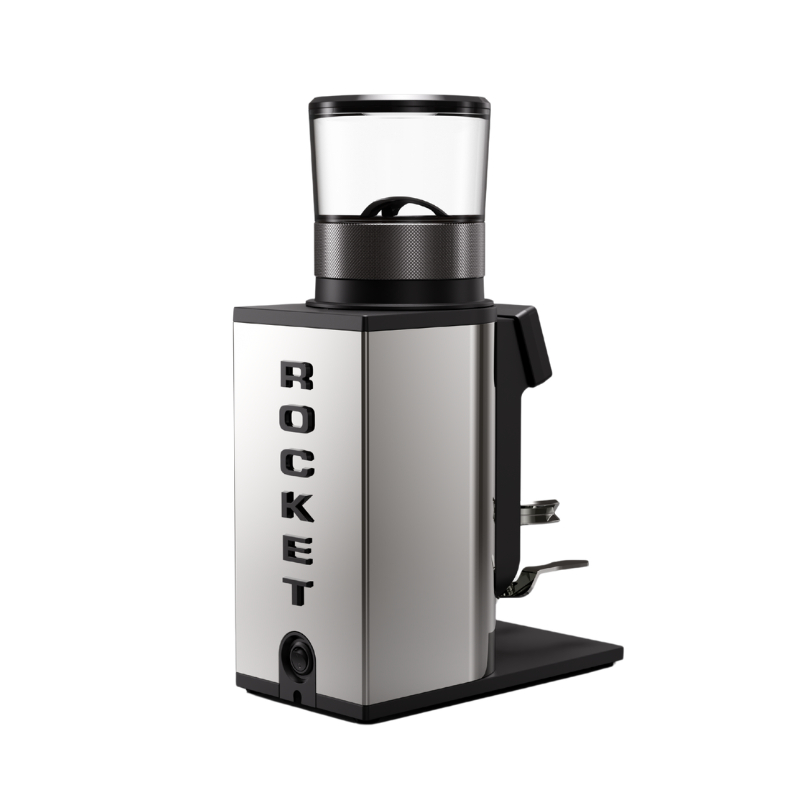 Rocket Gravo – Rasnita Electrica cu cutite plate 63 mm, Grind by Weight, Espresso – Crom [4]