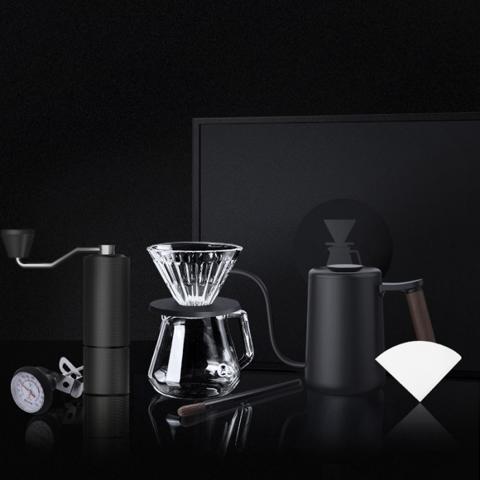 Set cadou C3 Pour over (Fish Youth) Negru Timemore [3]