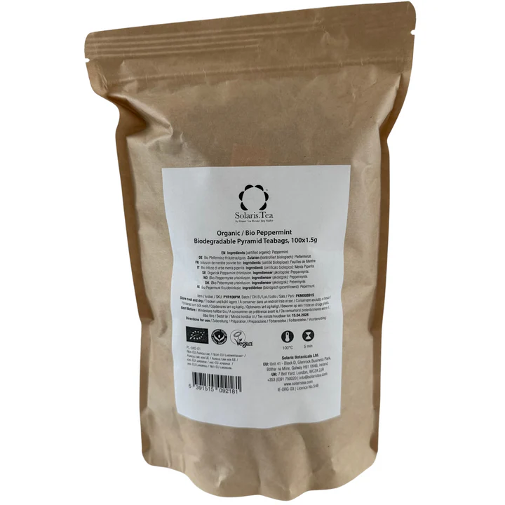 Solaris Ceai Organic Menta 100 plicuri piramidale [2]