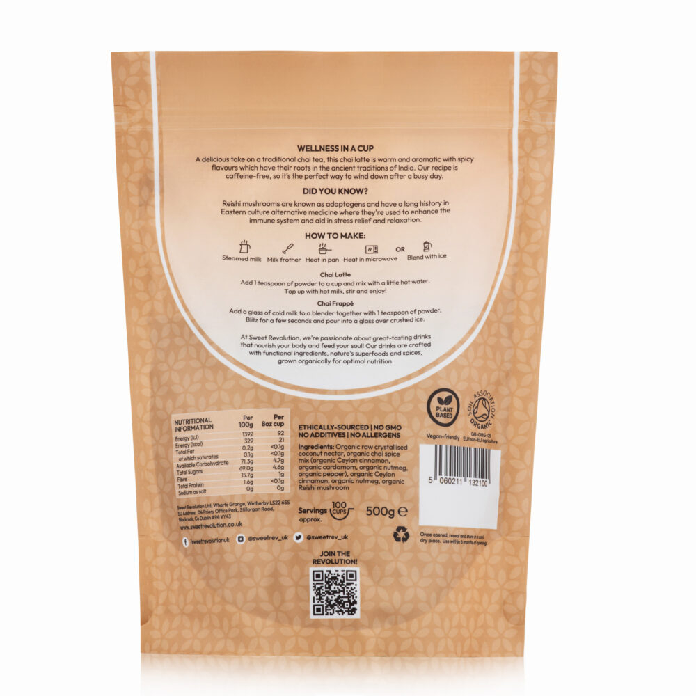 Superfood Latte Chai cu Reishi 500g - produs BIO [2]