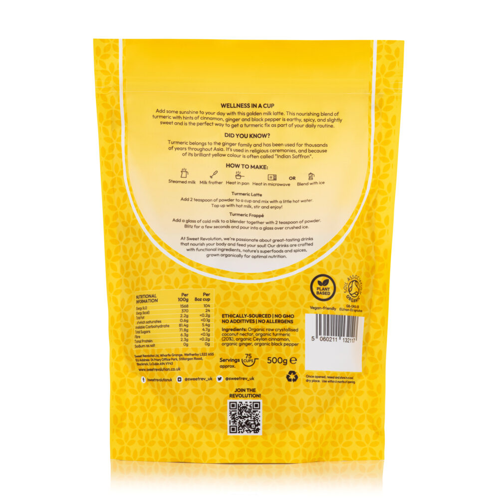 Superfood Latte Turmeric cu Piper negru 500g [2]
