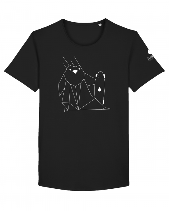Tricou Negru Personalizat Dropshot Longboard [3]