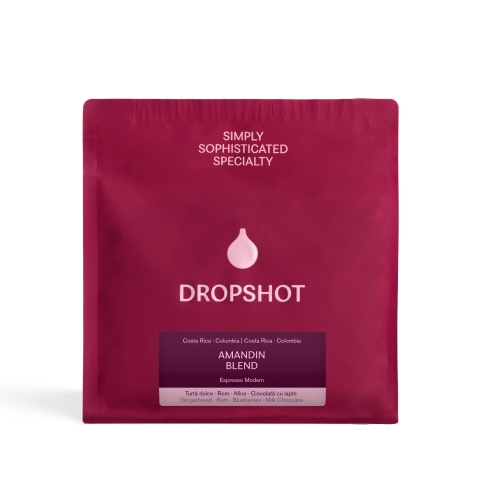 Cafea la pret special (prajiri anterioare) - Data prăjirii: 22.09.2026 Amandin Blend 250g (Macinare V60) - Cafea de specialitate DROPSHOT
