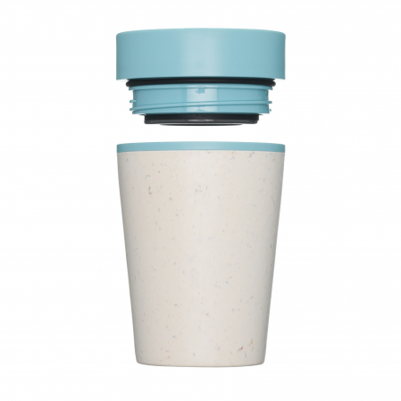 Circular & Co Pahar refolosibil ecologic - negru & teal 8oz [12]