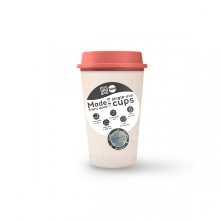 Circular NOW Pahar refolosibil ecologic - crem & coral 12oz [5]