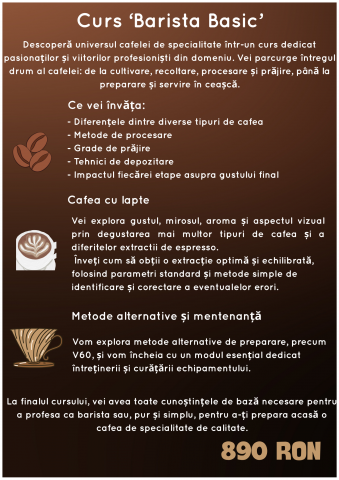 Traininguri Profesionale - Curs Barista Basic