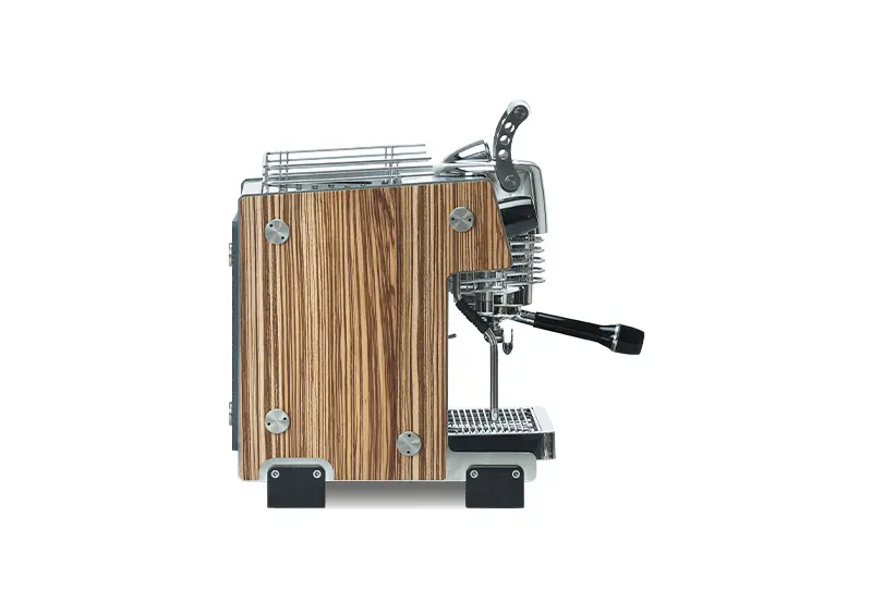 Espressoare Manuale Profesionale - Dalla Corte Espressor premium pentru acasa cu pompa rotativa, control al debitului si profilare avansata a extractiei pentru precizie si consistenta D58 - Wood Veneer