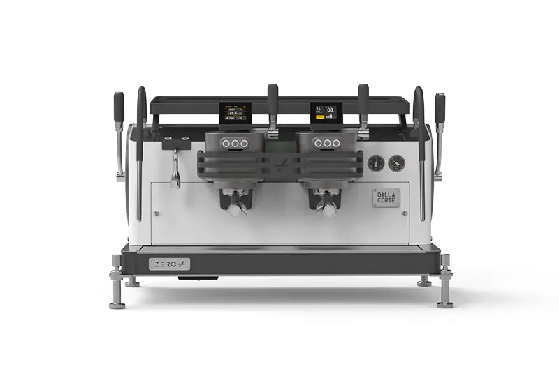 Espressoare Manuale Profesionale - Dalla Corte Zero Plus Barista Espressor Profesional pentru Cafenele cu 2 Grupuri - Total white