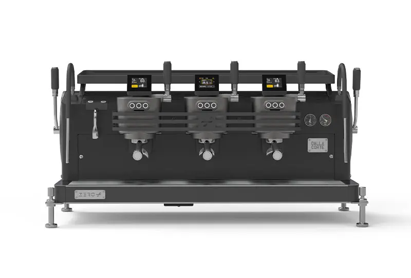 Espressoare Manuale Profesionale - Dalla Corte Zero Plus Barista Espressor Profesional pentru Cafenele cu 3 Grupuri - Total dark