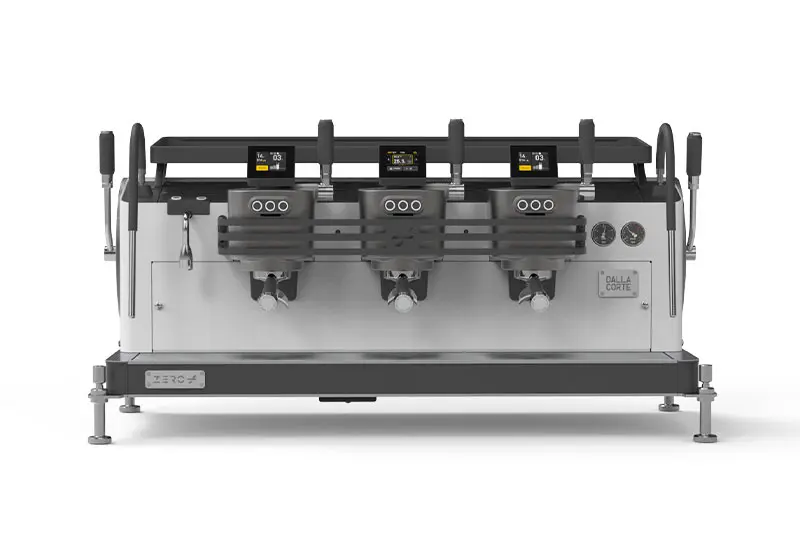 Espressoare Manuale Profesionale - Dalla Corte Zero Plus Barista Espressor Profesional pentru Cafenele cu 3 Grupuri - Total White