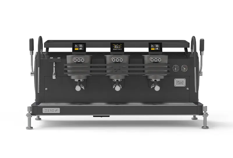 Espressoare Manuale Profesionale - Dalla Corte Zero Plus Classic Espressor Profesional pentru Cafenele cu 3 Grupuri – Total Dark