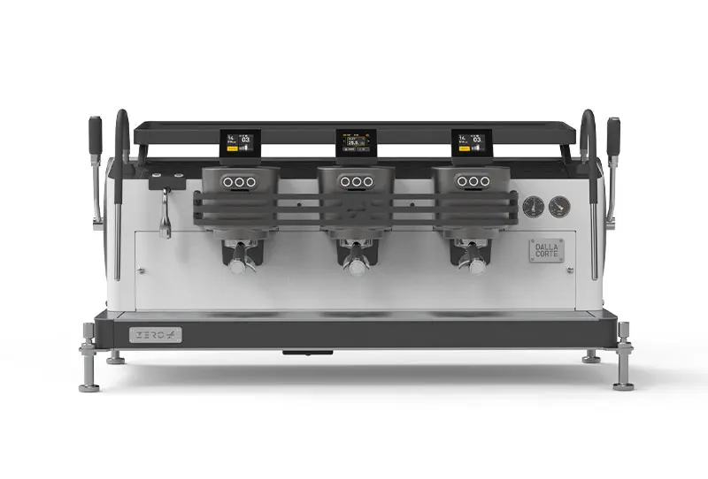 Espressoare Manuale Profesionale - Dalla Corte Zero Plus Classic Espressor Profesional pentru Cafenele cu 3 Grupuri – Total White