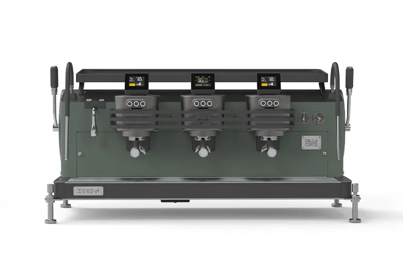 Espressoare Manuale Profesionale - Dalla Corte Zero Plus Classic Espressor Profesional pentru Cafenele cu 3 Grupuri - Teal green