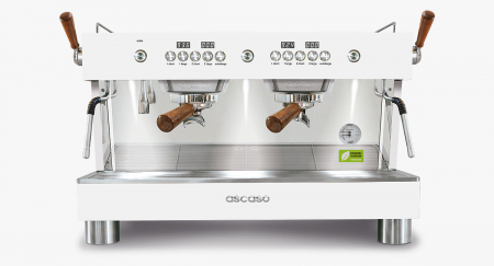 Ascaso - Ascaso Espressor Barista T Plus 2 grupuri - Alb cu lemn
