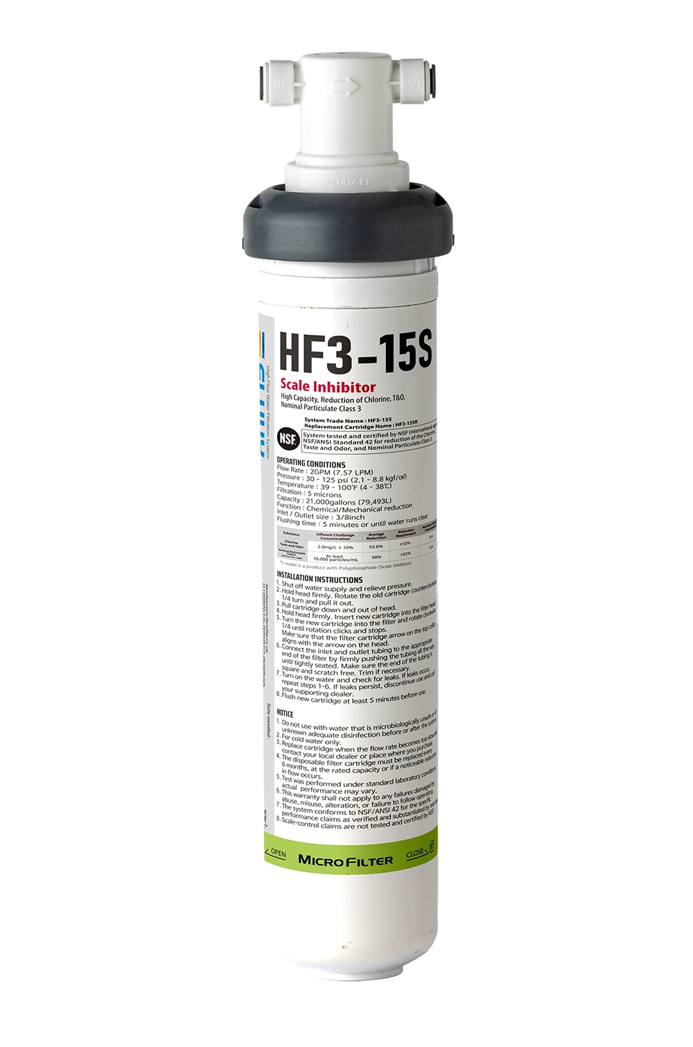Fluux - Fluux Filtru microfiltrare apa HF3-15S