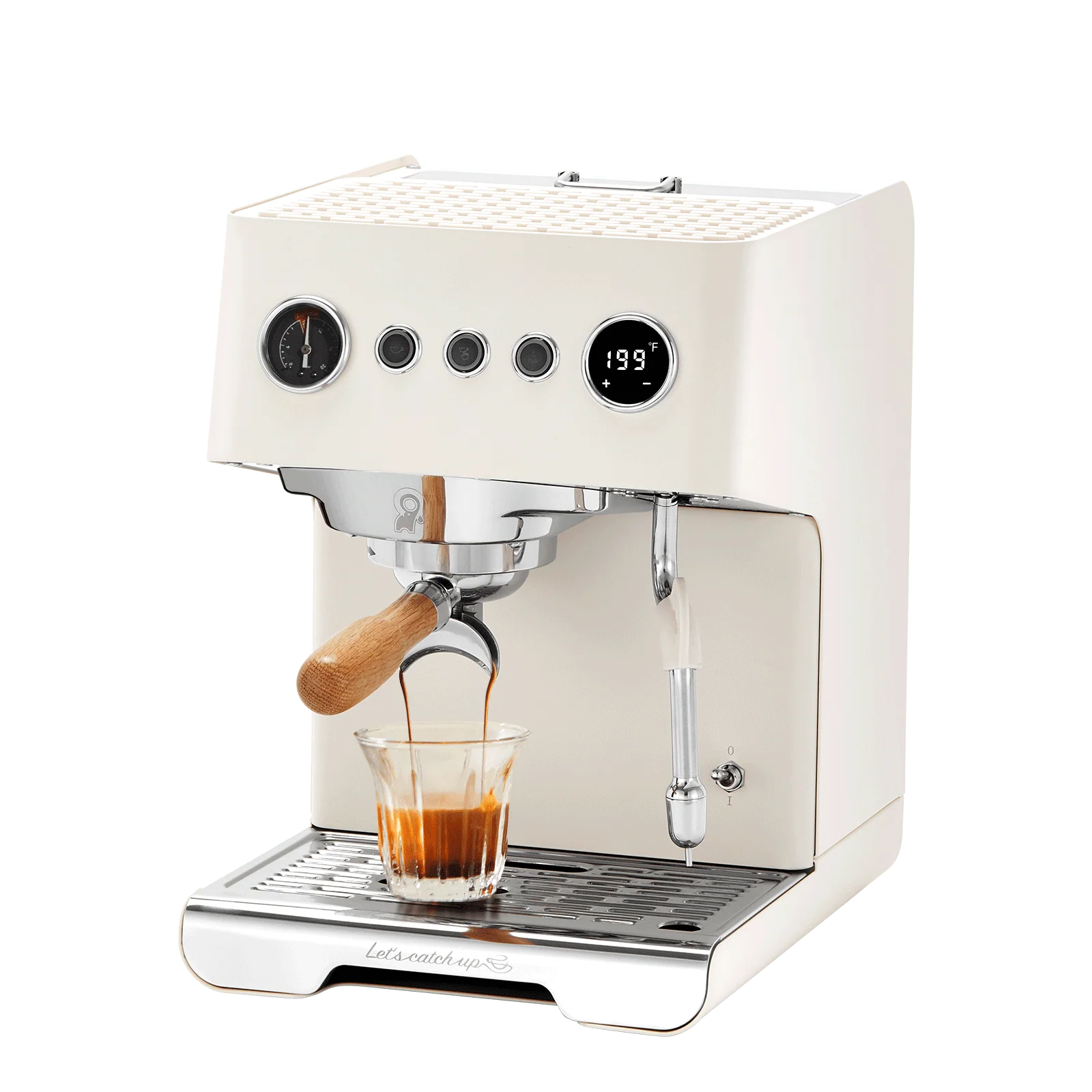 Gemilai Ele G3028A - Espressor pentru acasa, Sistem Hybrid Boiler, Pompa dubla, OPV reglabil, Portafiltru 58 mm - Ivory White [1]