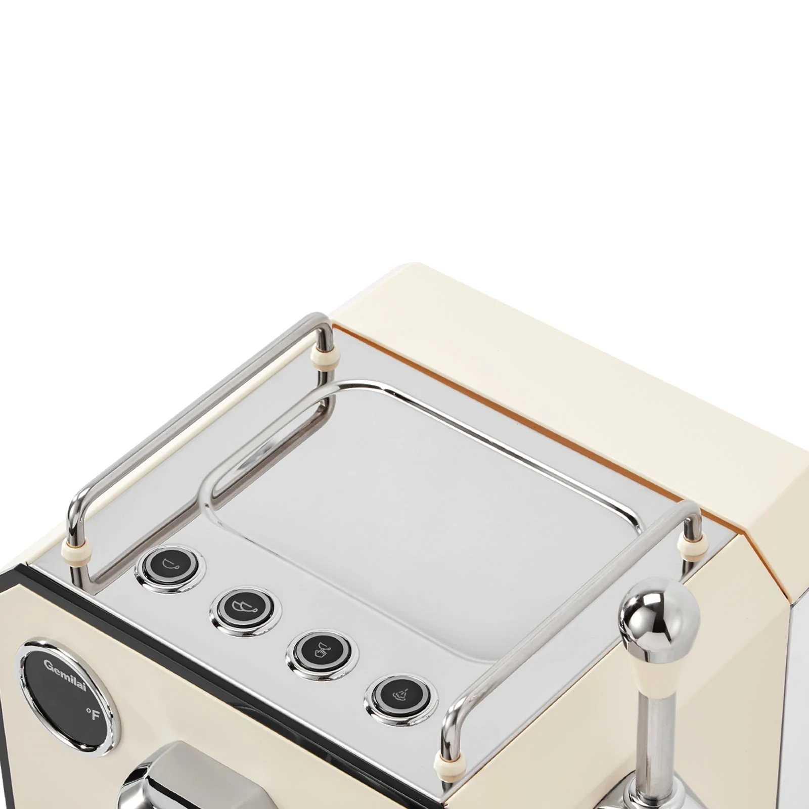 Gemilai G3006 - Espressor pentru acasa, Pompa vibranta, Thermoblock cu PID, Portafiltru 58 mm - Ivory White [4]