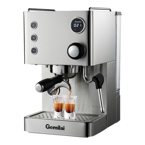Gemilai G3007Z Espressor pentru acasa profesional, Dual Boiler, PID Dual, Pompa ULKA 15 Bar, Portafiltru 58 mm - Metalic Silver [1]