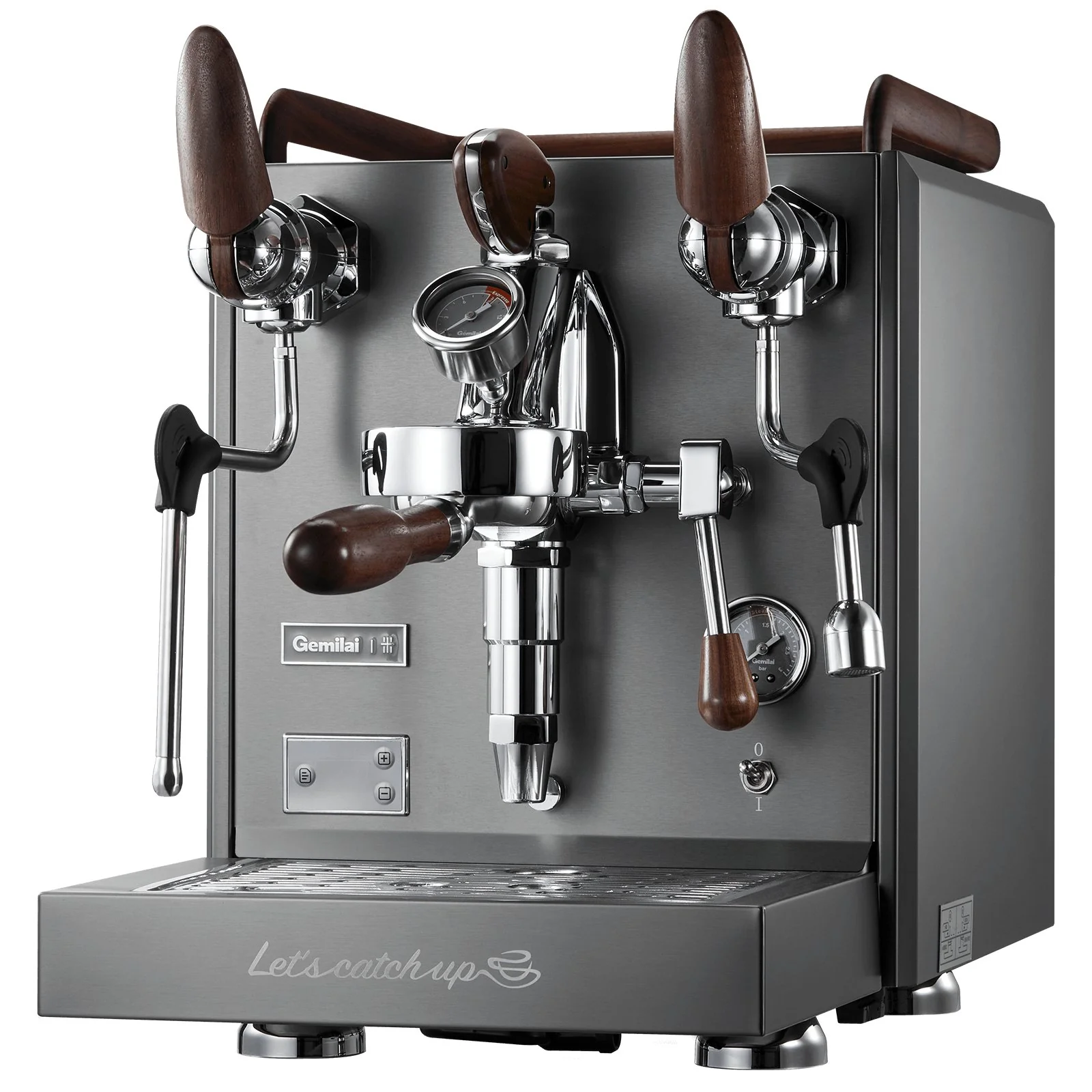 Gemilai - Gemilai G3124X - Espressor pentru acasa profesional, Sistem Dual Boiler, Grup E61, PID Control temperatura, Preinfuzie reglabila - Rock Grey