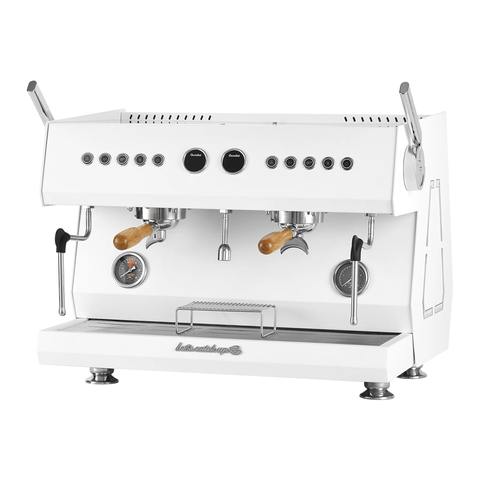 Gemilai - Gemilai G3211A Espressor profesional pentru cafenea, Multi Boiler, Control independent temperatură, Flow Meter programabil - Alb