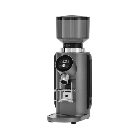 On Demand - Gemilai G9018A Rasnita cafea profesionala, Cutite plate 64 mm DLC, Reglaj 50 trepte, Hopper 450g, Single Dose - Rock Grey