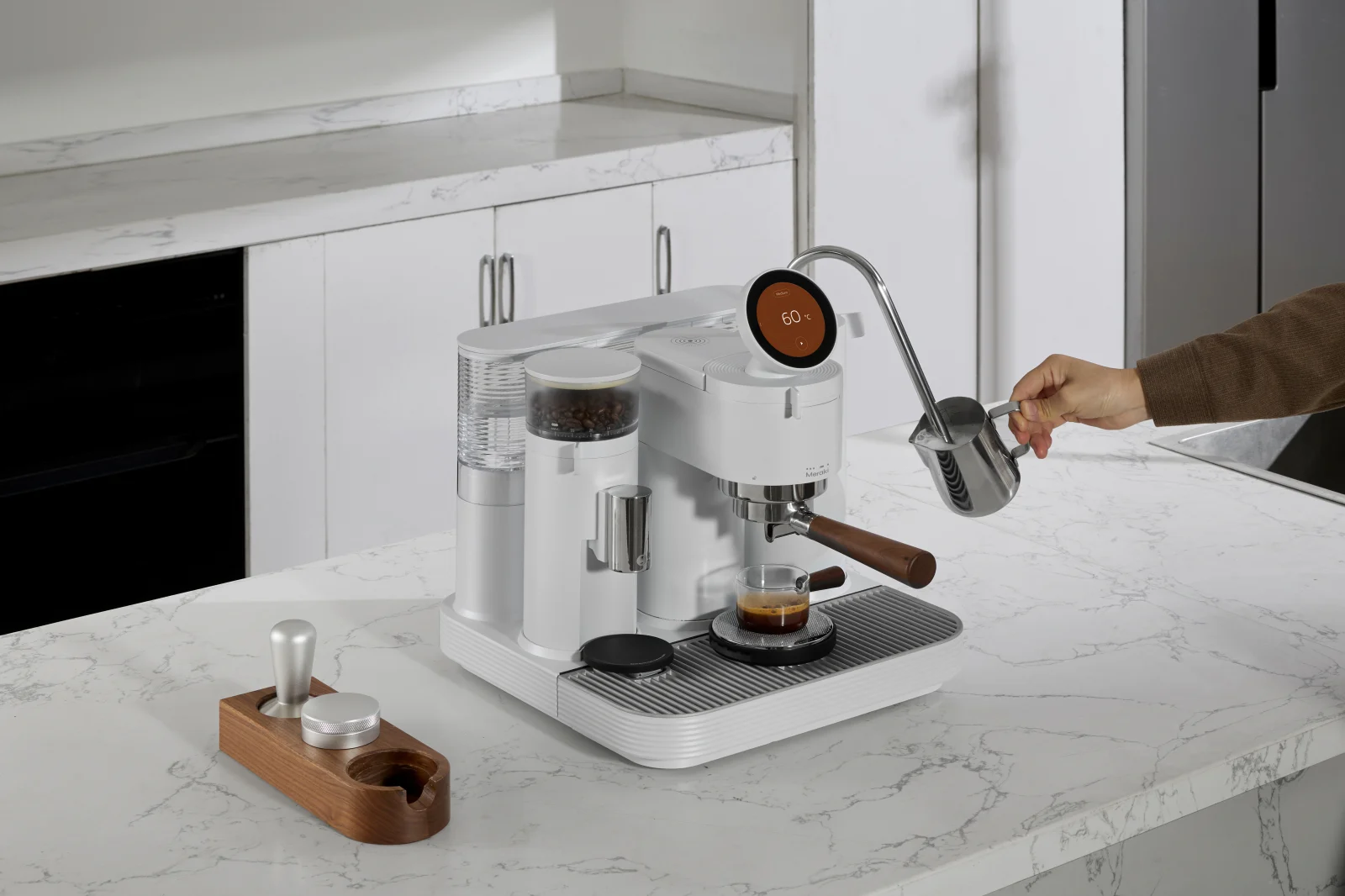 Meraki Gen2 – Espressor premium pentru acasa cu pompa rotativa, Dual Boiler si control avansat al extractiei – Alb [4]
