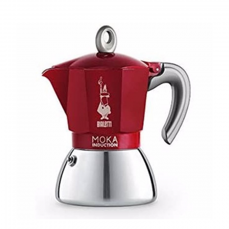 Bialetti Moka Pot cu Inductie 4 cupe 160 ml - Rosu [1]