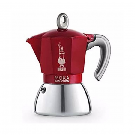 Bialetti Moka Pot cu Inductie 4 cupe 160 ml - Rosu [2]