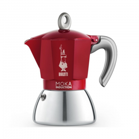Bialetti - Bialetti Moka Pot cu Inductie 6 cupe 300 ml - Rosu