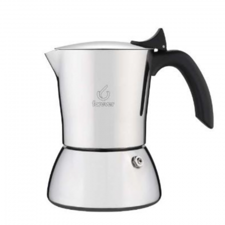 Forever - Forever Moka Pot cu inductie Miss Perla 6 cupe - Otel Inoxidabil