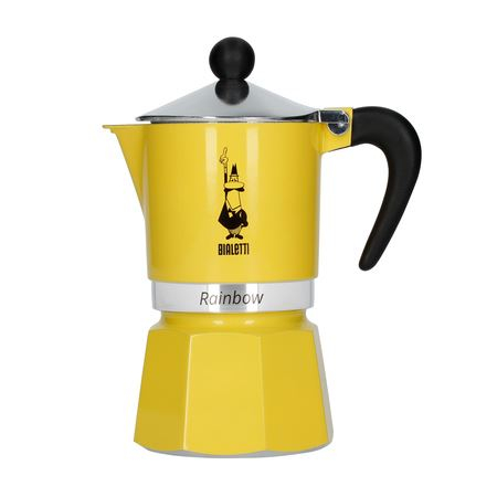 Bialetti - Bialetti Moka Pot Rainbow 3 cupe 130 ml - Galben