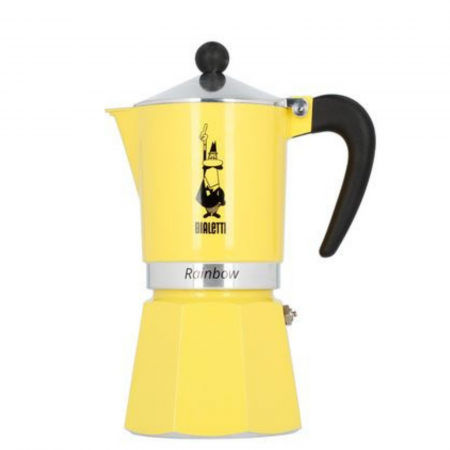 Bialetti - Bialetti Moka Pot Rainbow 6 cupe 270 ml - Galben