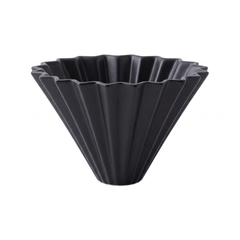 Accesorii Bar - Dripper M portelan Origami - Negru
