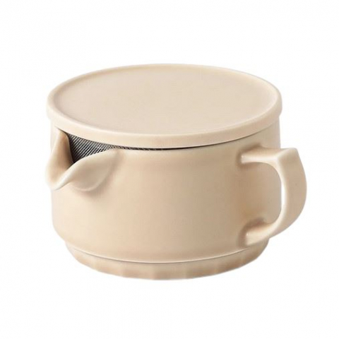 Origami - Origami Kyusu Ceainic portelan - Bej Mat