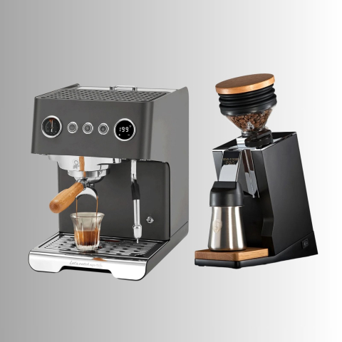 Pachet Home Barista Gemilai: Espressor Gemilai Ele G3028A - Rasnita Eureka Mignon Single Dose Pro  - Negru