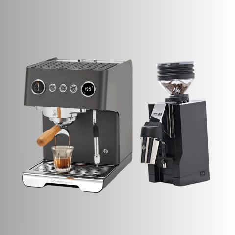 Pachet Home Barista Gemilai: Espressor Gemilai Ele G3028A - Rasnita Eureka Zero 65 AllPurpose - Negru
